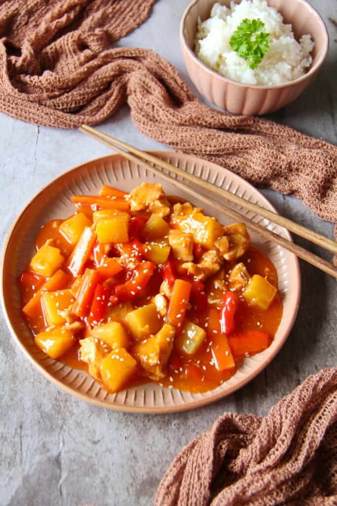 Hähnchen Süß-Sauer - Einfaches Rezept zum Nachkochen - Thermokoch.de