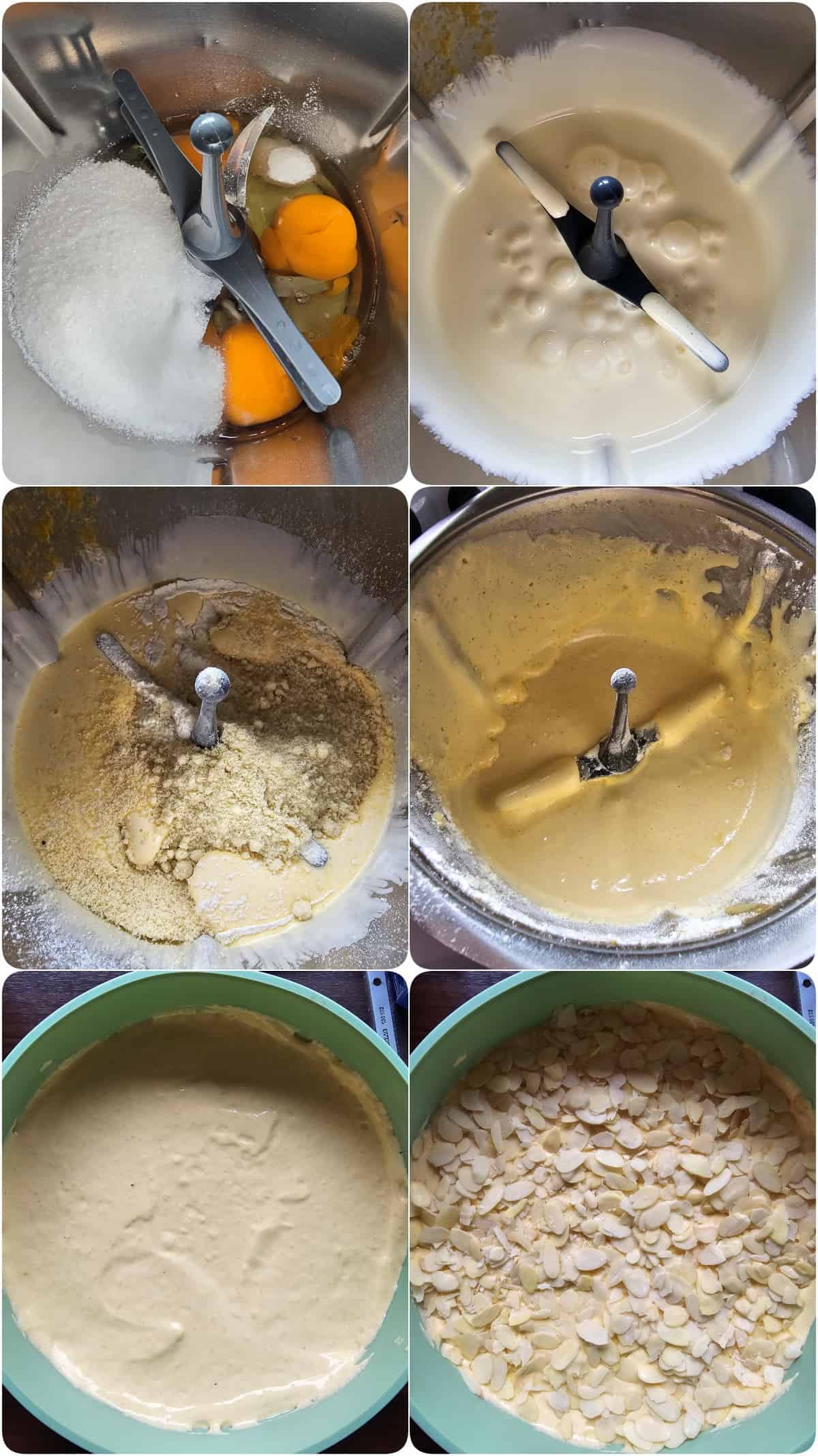 A collage of the preparation steps for bee sting with paradise cream.