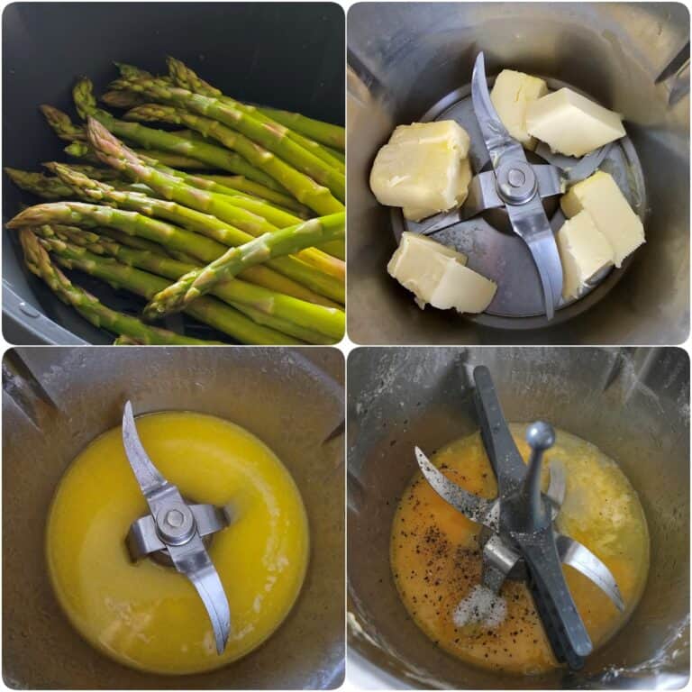 Grüner Spargel mit Sauce hollandaise - Thermokoch.de