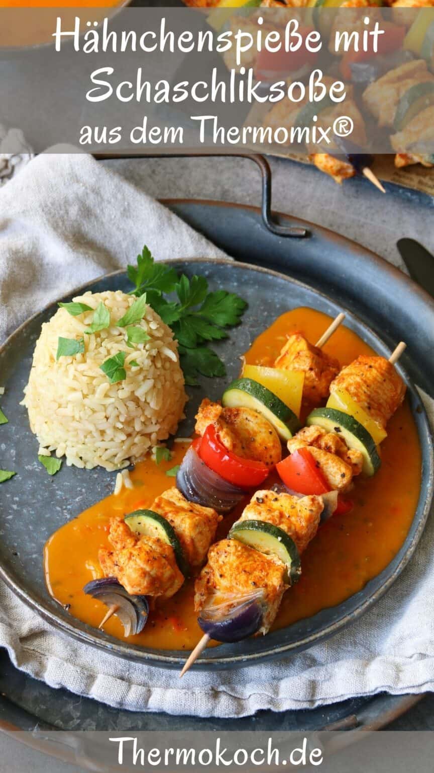 Hähnchenspieße mit Schaschliksoße - Thermokoch.de