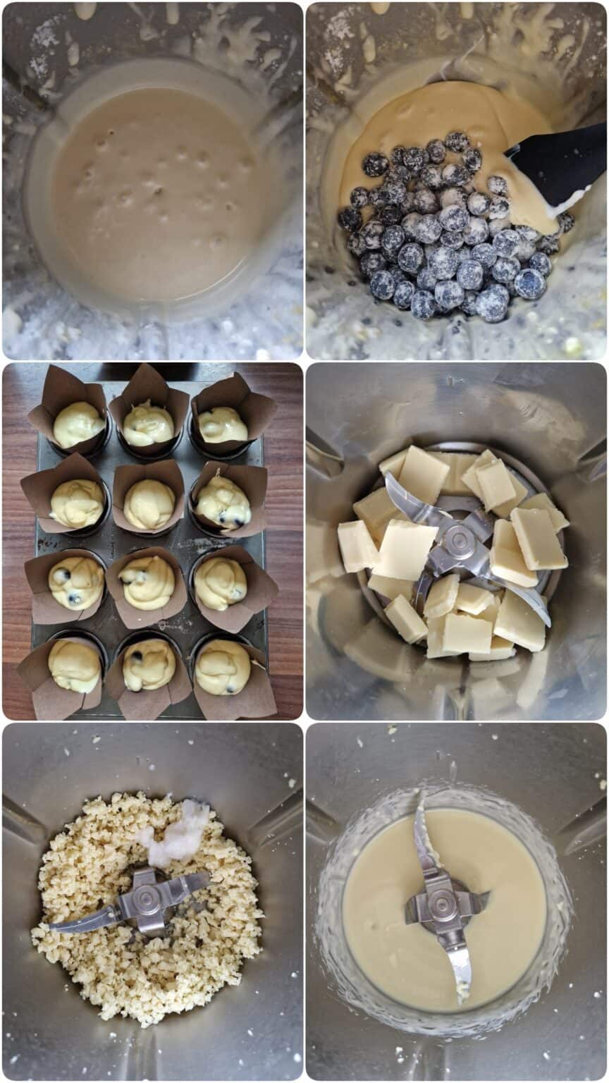 Blaubeermuffins mit Schokoladenglasur - Thermokoch.de
