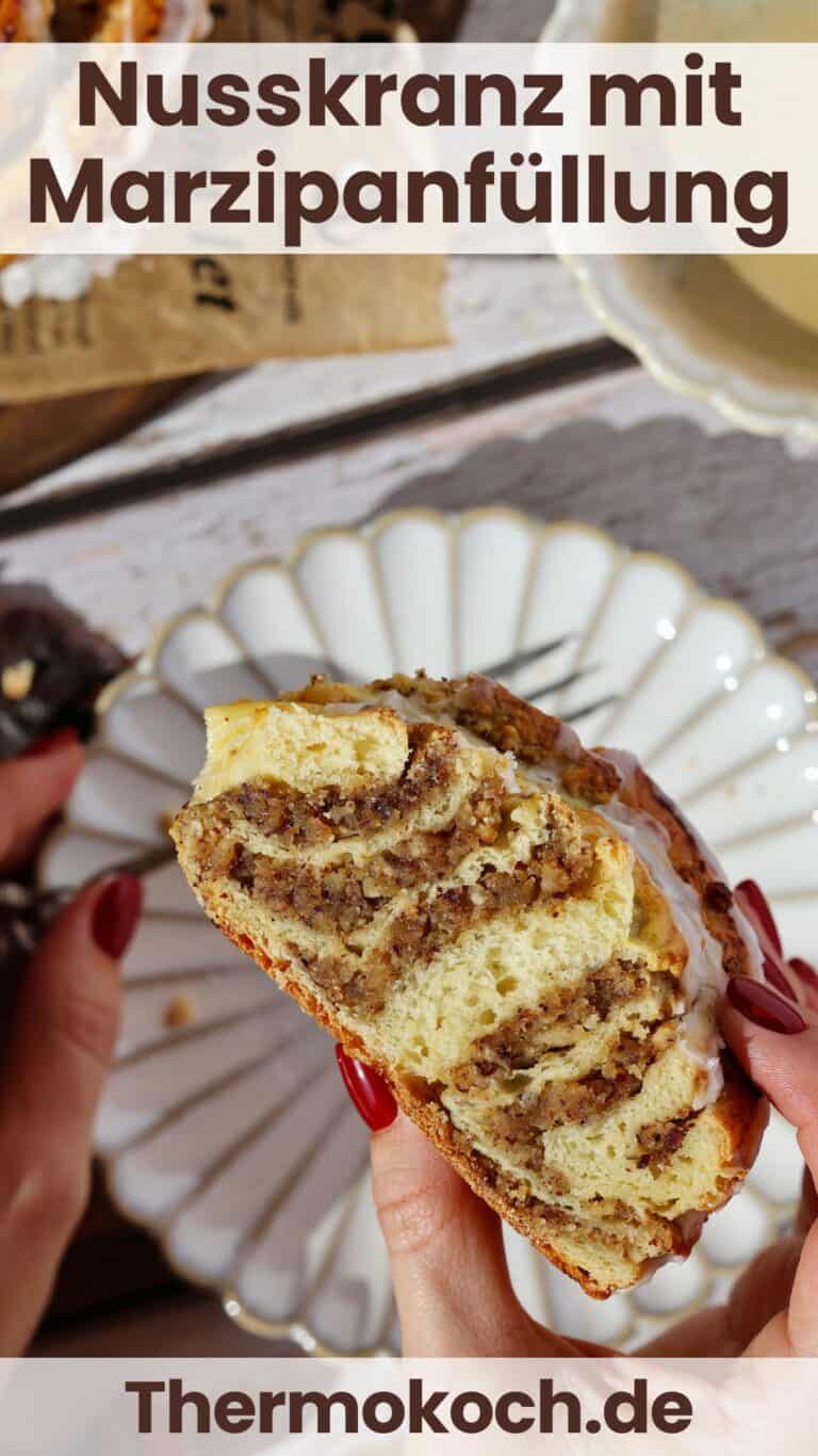 Nusskranz mit Marzipanfüllung - Thermokoch.de Nusskranz mit Marzipanfüllung - Thermokoch.de