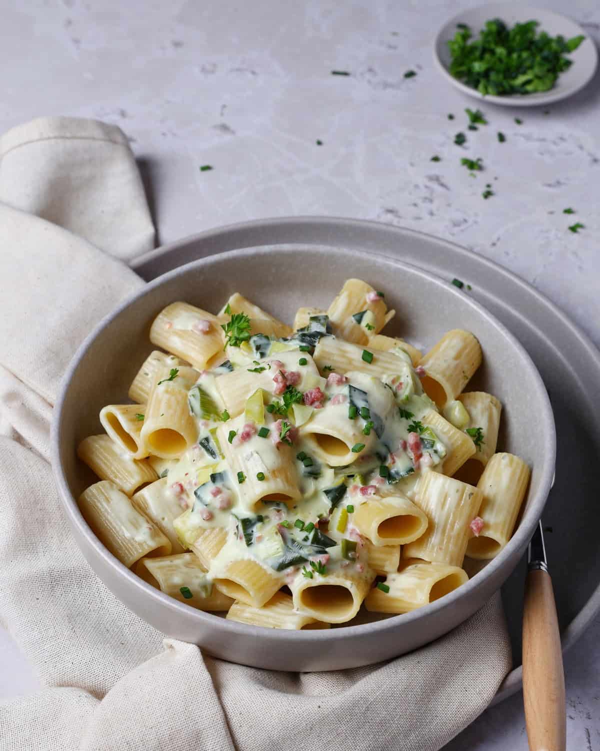 Preiswert kochen: Käse-Lauch-Nudeln