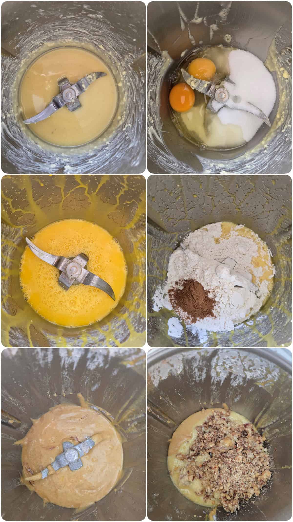 A step-by-step collage showing how to make white chocolate speculoos cookie bars.