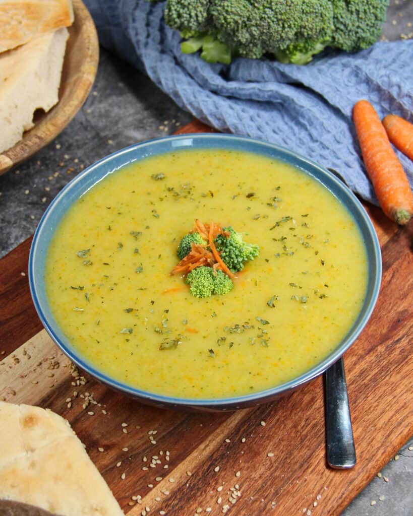 A plate of creamy potato soup.